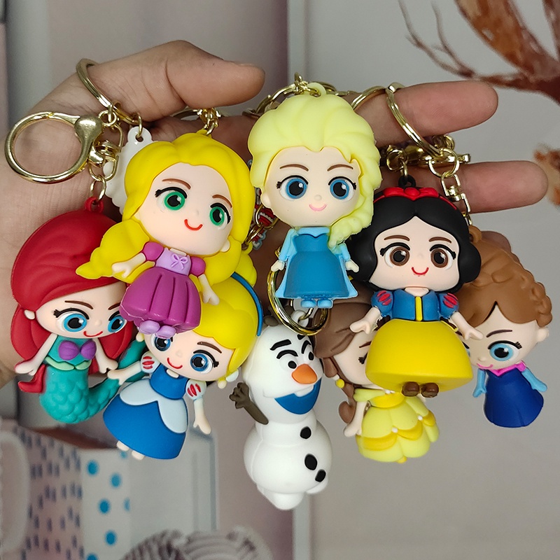 Keychains Disney Princess Snow Country Elsa Pendant Cartoon Cute Car ...