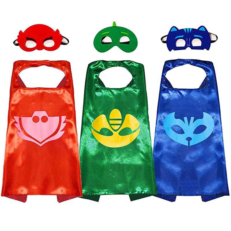 Pj Masks Costume Superhero Cape And Mask Gekko Owlette Cat Boy Costume