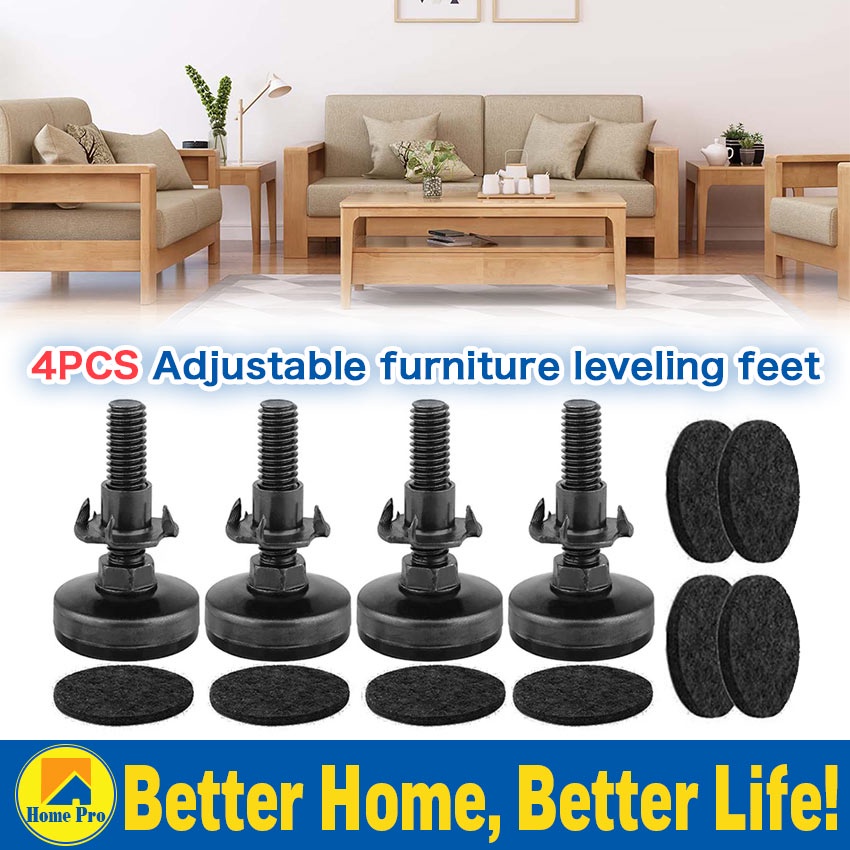 4PCS/Set Furniture Levelers Table Legs Extender Feet Screw for
