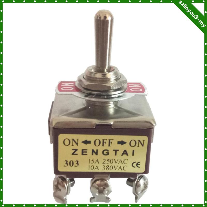 Practical Tool AC 250V 15A 380V 10A ON-OFF-ON 9 Pin 3 Position 3PDT ...