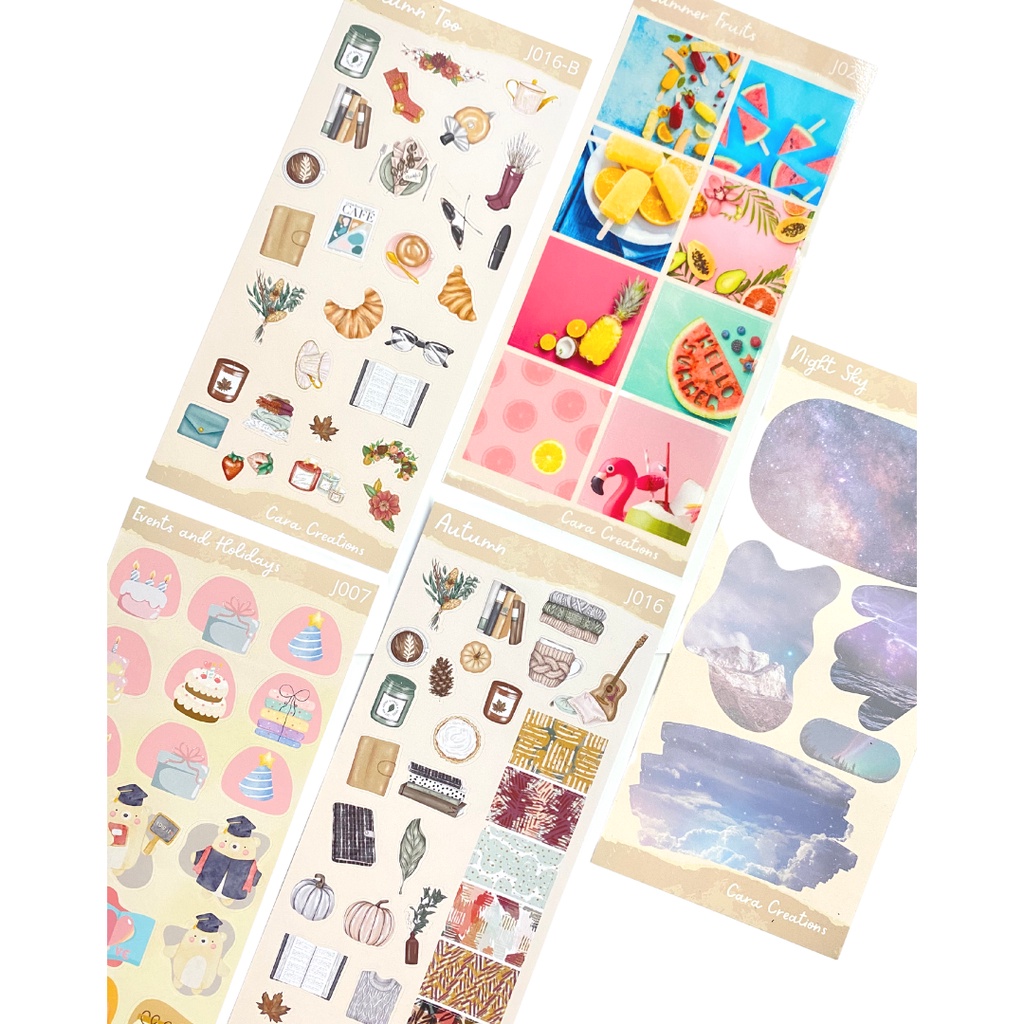 Cara Creations Stickers Events Yearly Wellness Vinyl Sticker Sheet ...