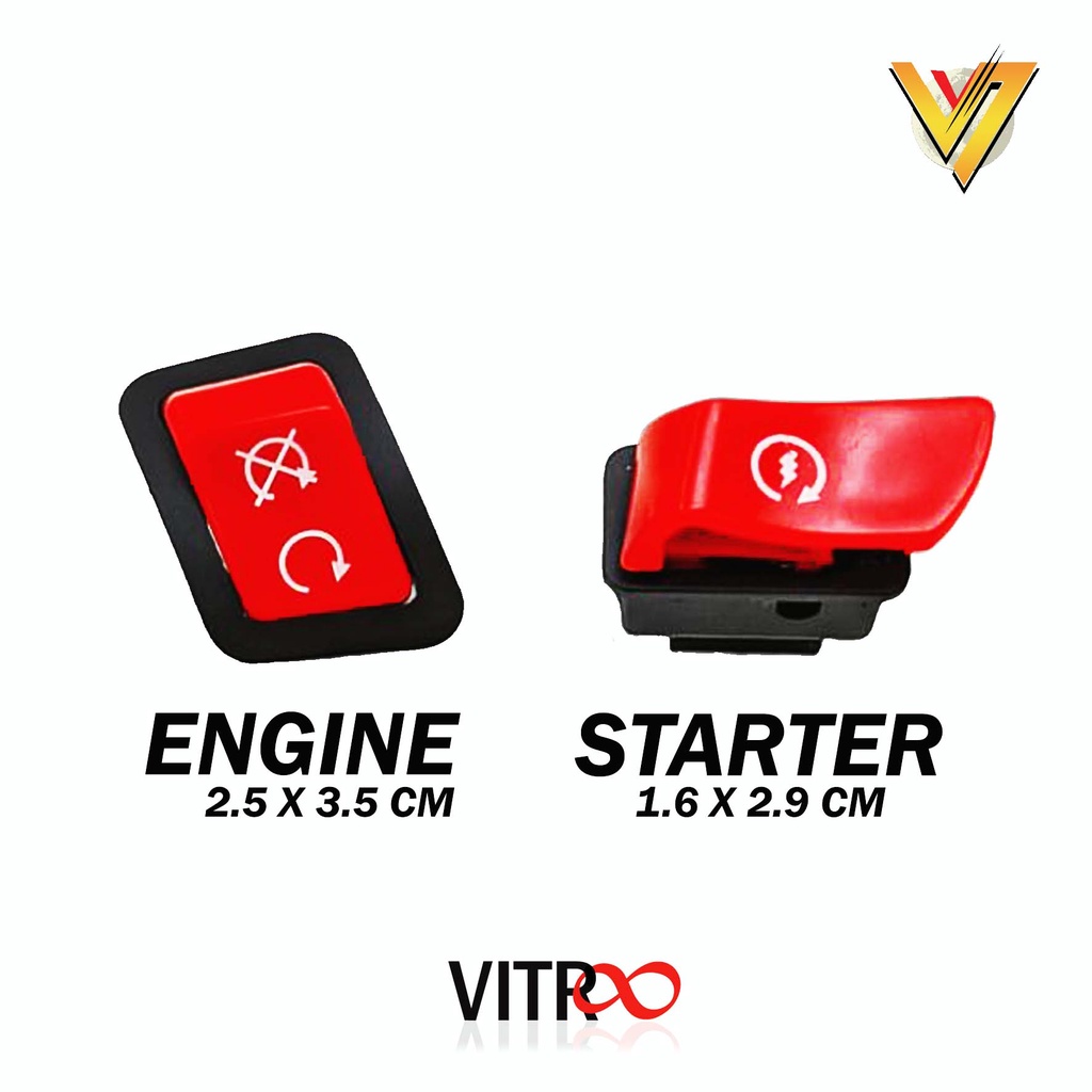 TOMBOL MERAH Slv1 starter Switch idling Engine stop system+starter