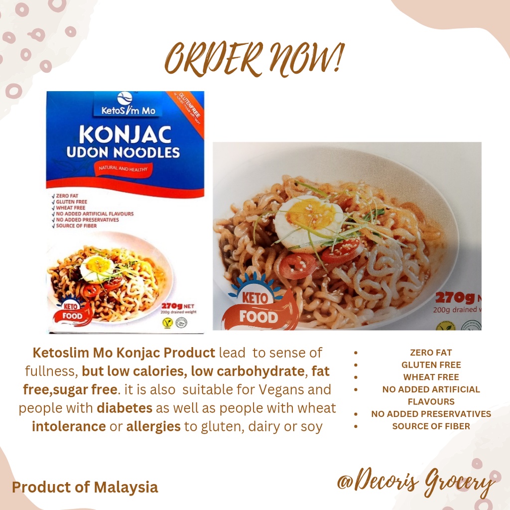 KONJAC UDON NOODLES (MALAYSIAN PRODUCT) Shopee Philippines