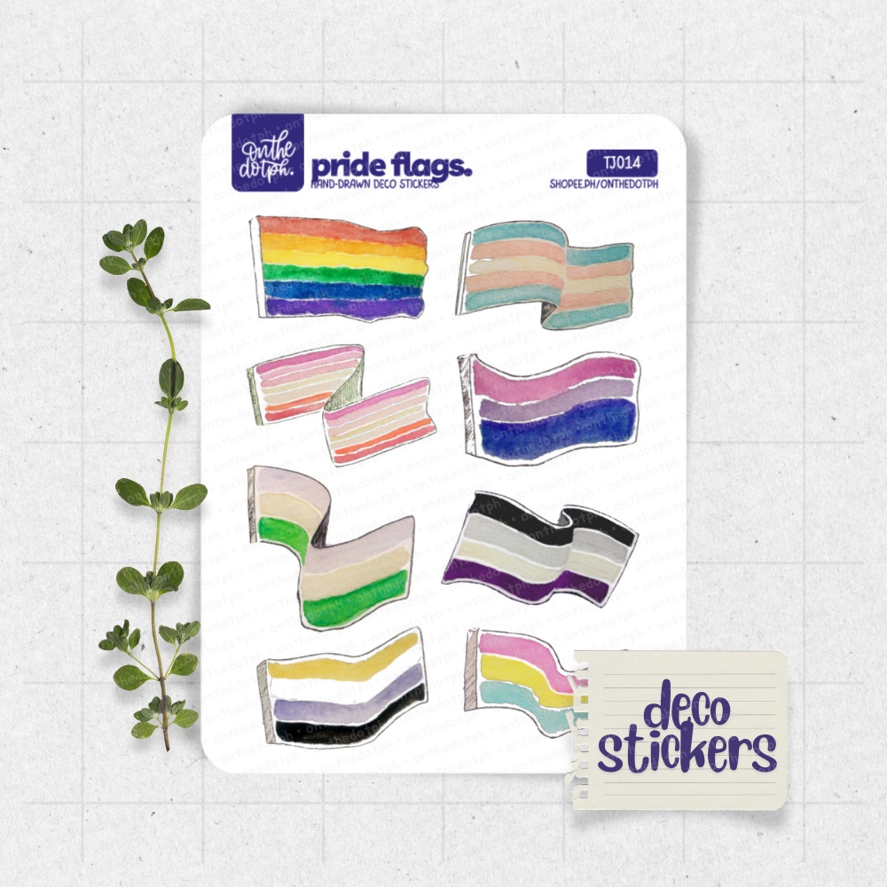 pride flags sticker sheet • decorative for journals, planners