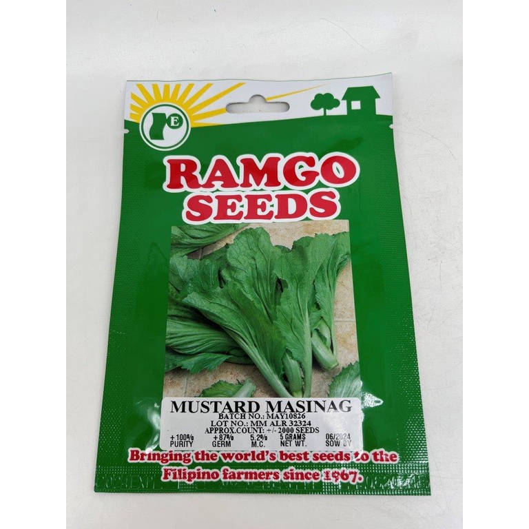 RAMGO MUSTARD MASINAG SEEDS ( ORIGINAL GARDEN PACK ) | Shopee Philippines