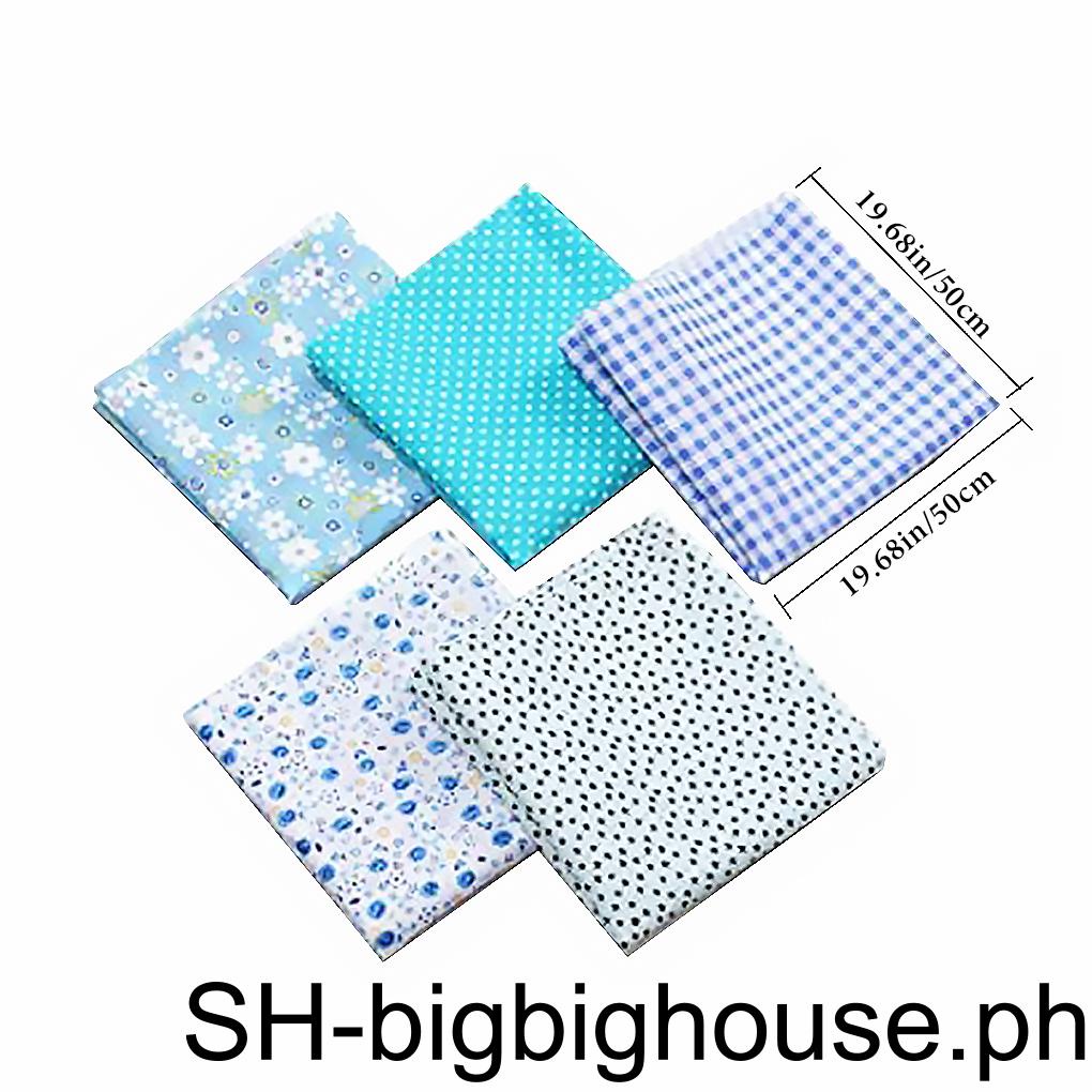 [Biho] 5X Fat Quarter Fabric Bundle 100 Cotton Quilting Patchwork Mixed Craft 50*50cm Shopee