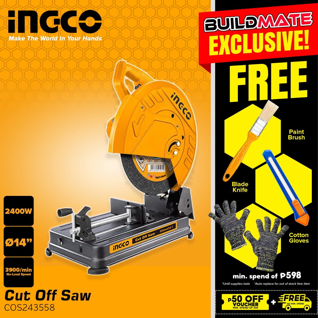 Ingco CutOff Chop Saw Machine Heavy Duty 14" COS243558 100 ORIGINAL