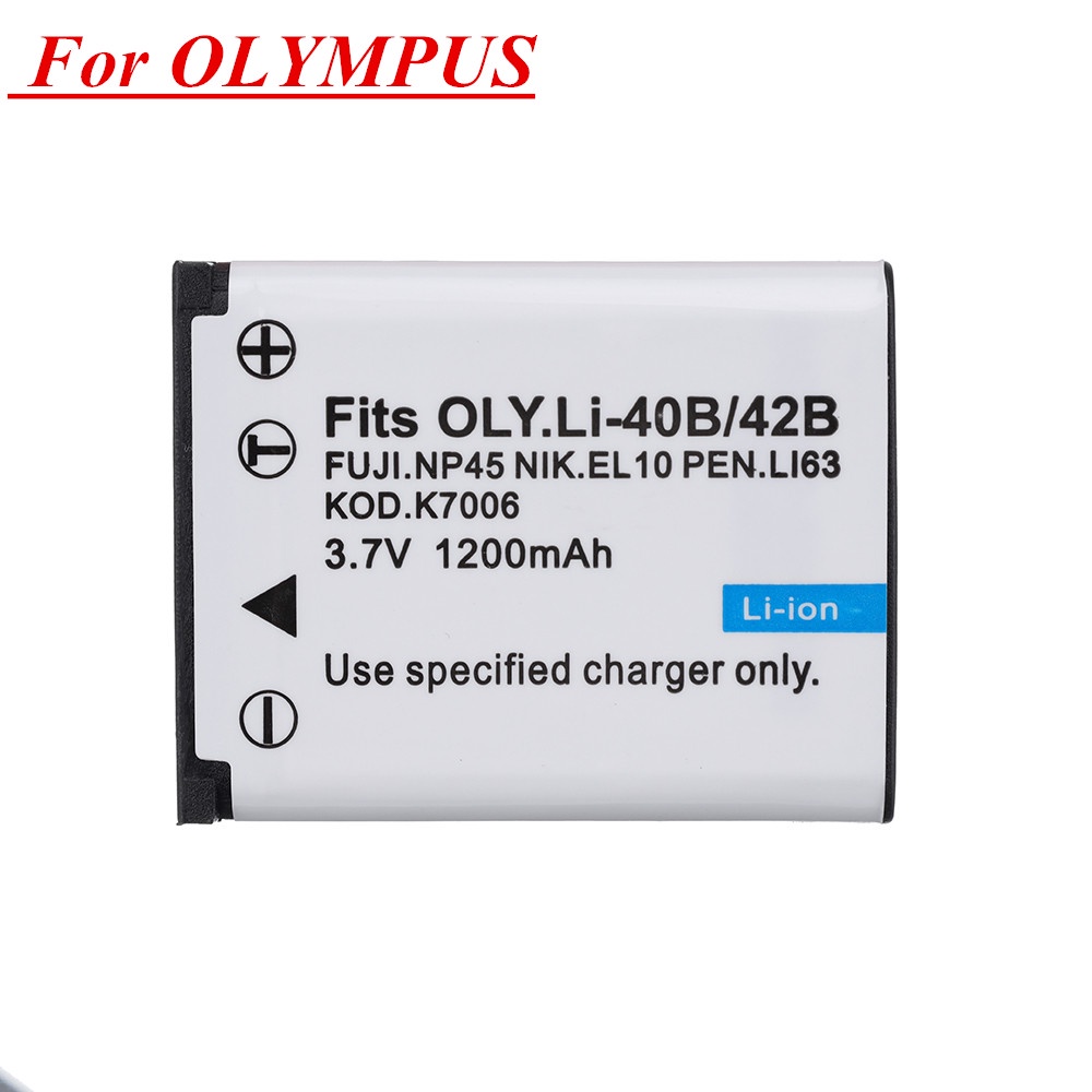Li 40B Lithium Bateria For Olympus Digital Camera Li ion batteries 3.7V