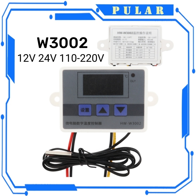 W3002 Digital Temperature Controller Microcomputer Thermostat ...