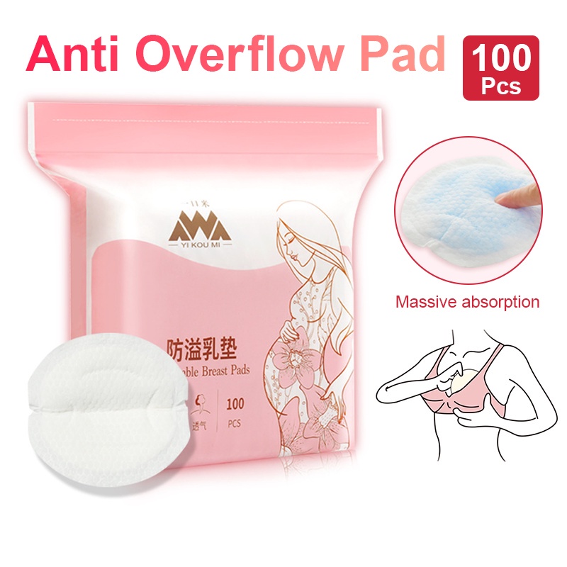Nursing Pads 100pcs Anti Overflow Pad Disposable Breast Pads Lactation ...