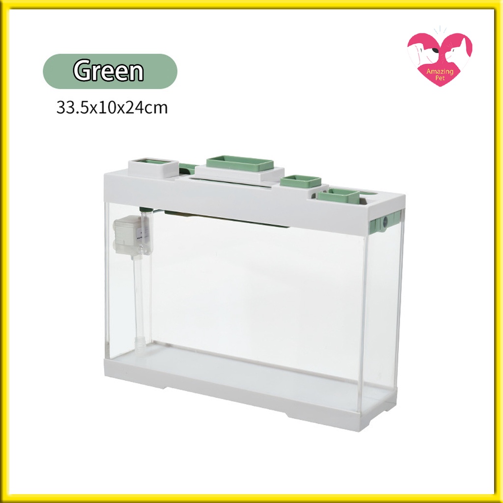 Smart Aquarium kit 1.5 Gallon Betta Fish Tank self Cleaning , with