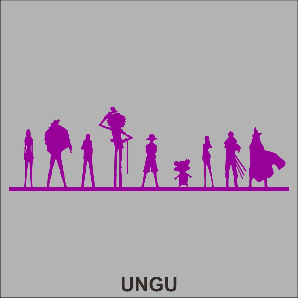 Cool Car Glass STICKER CUTTING STICKER ONE PIECE LUFFY TEAM Silhouette
