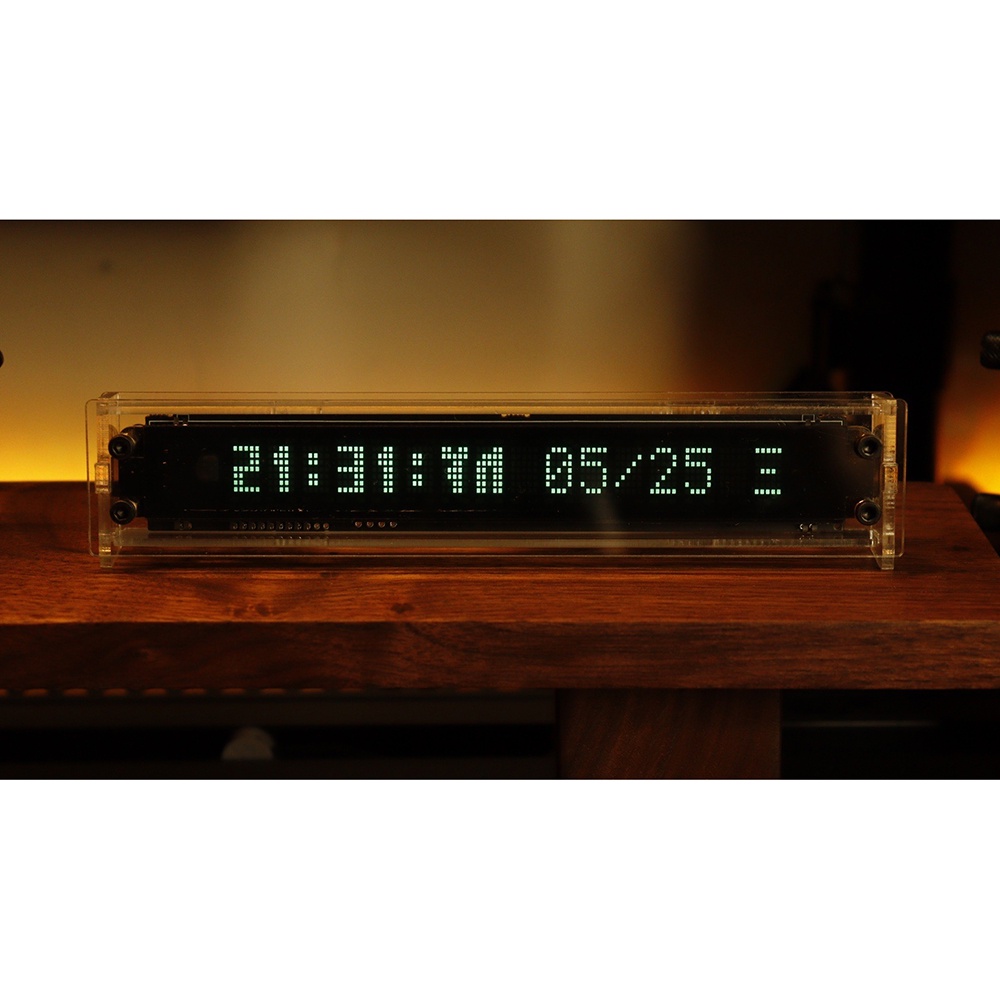 Narcher VFD Clock Flip Clock Digital LED Clock Vacuum Fluorescent