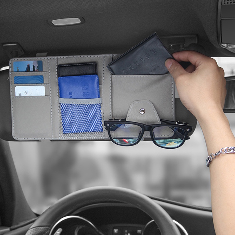 Car Sun Visor Organizer Pocket Organizer with Various Document Storage ...