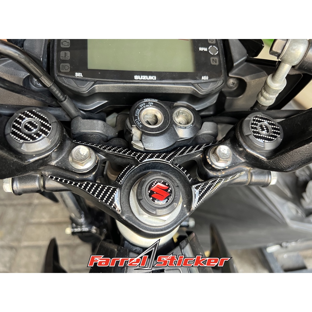 SATRIA FI embossed sticker SATRIA FU150 INJECTION TRIANGLE HANDLEBAR ...