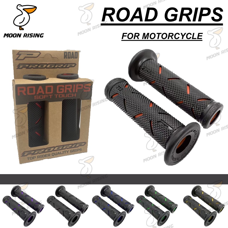 PROGRIP MOTORCYCLE ROAD GRIPS HANDLE GRIPS UNIVERSAL 22mm LEFT /24mm ...