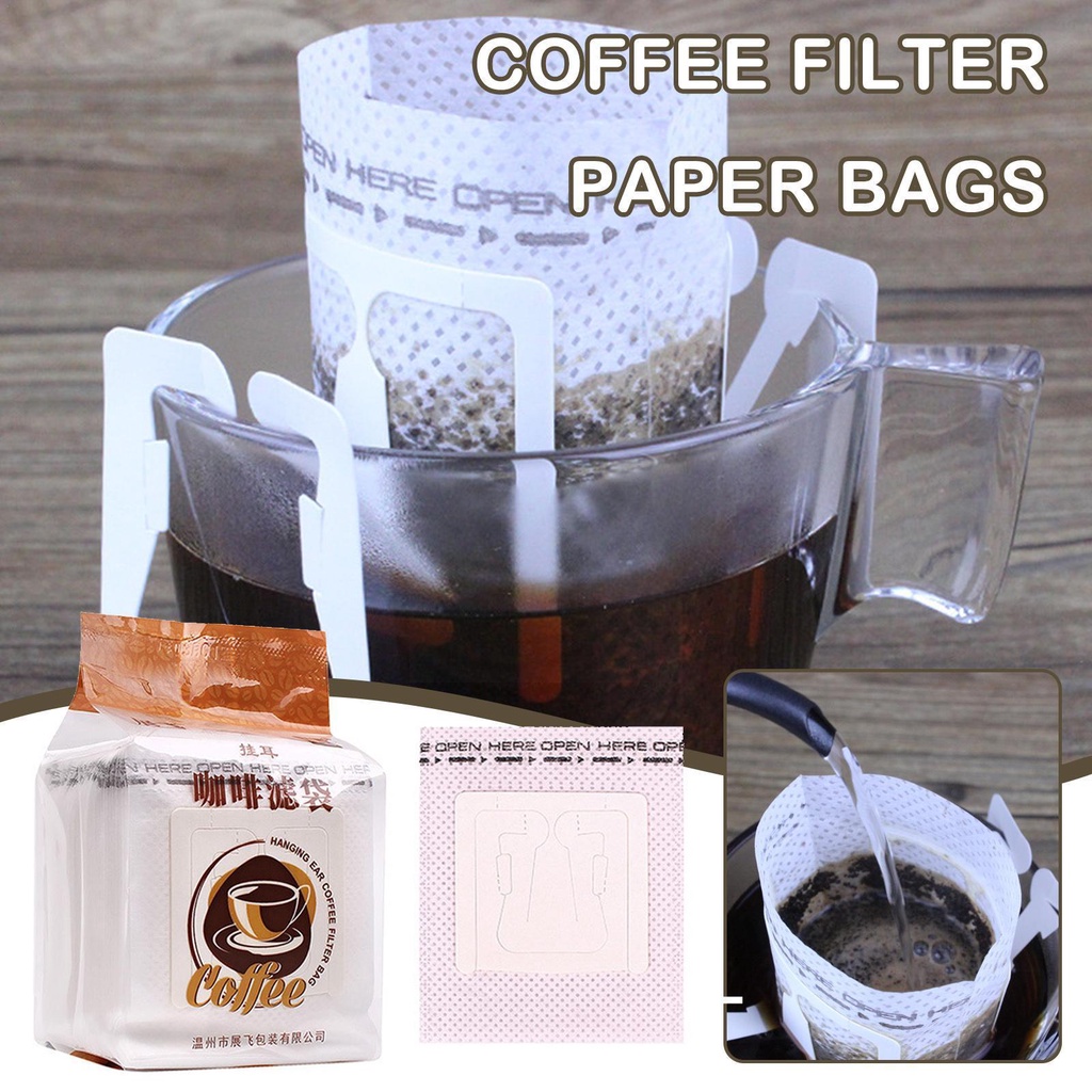 50pcs Coffee Filter Paper Bags Disposable Drip Coffee Tea Bag Tool