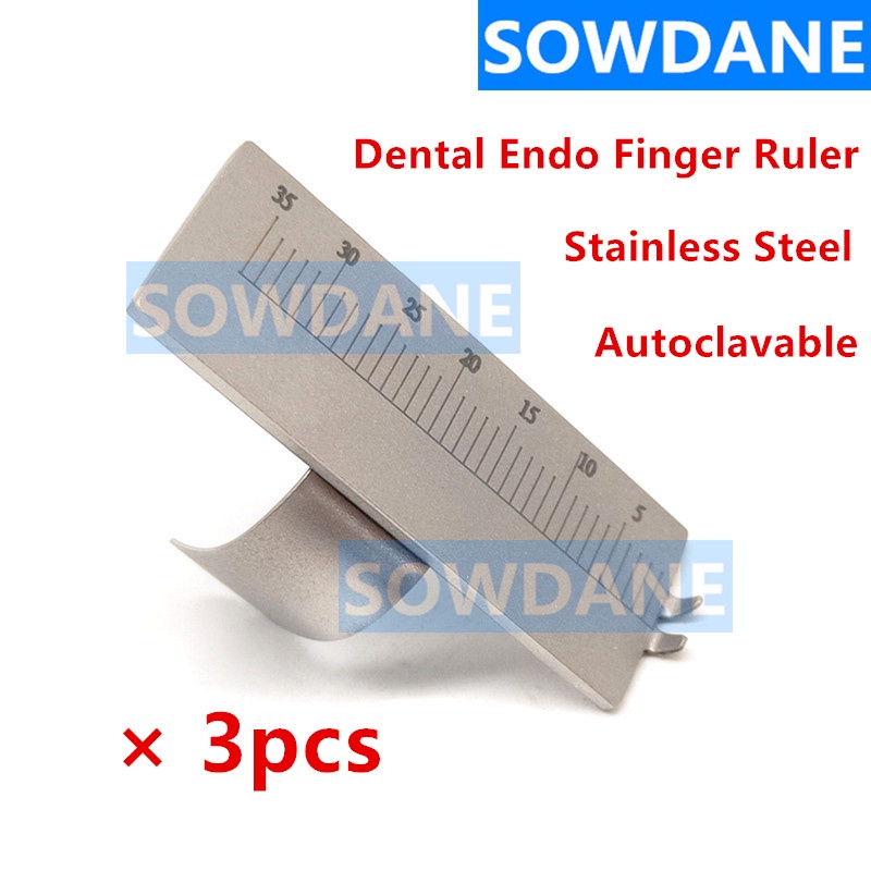 3pcs Autoclavable Dental Lab Measurement Endo Finger Ruler Rulers