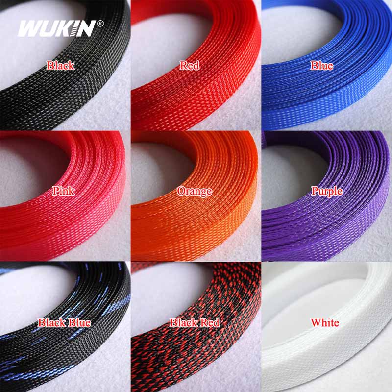 3mm~40mm PET Braided Expandable Sleeve Cable Wire Wrap Insulated Nylon ...