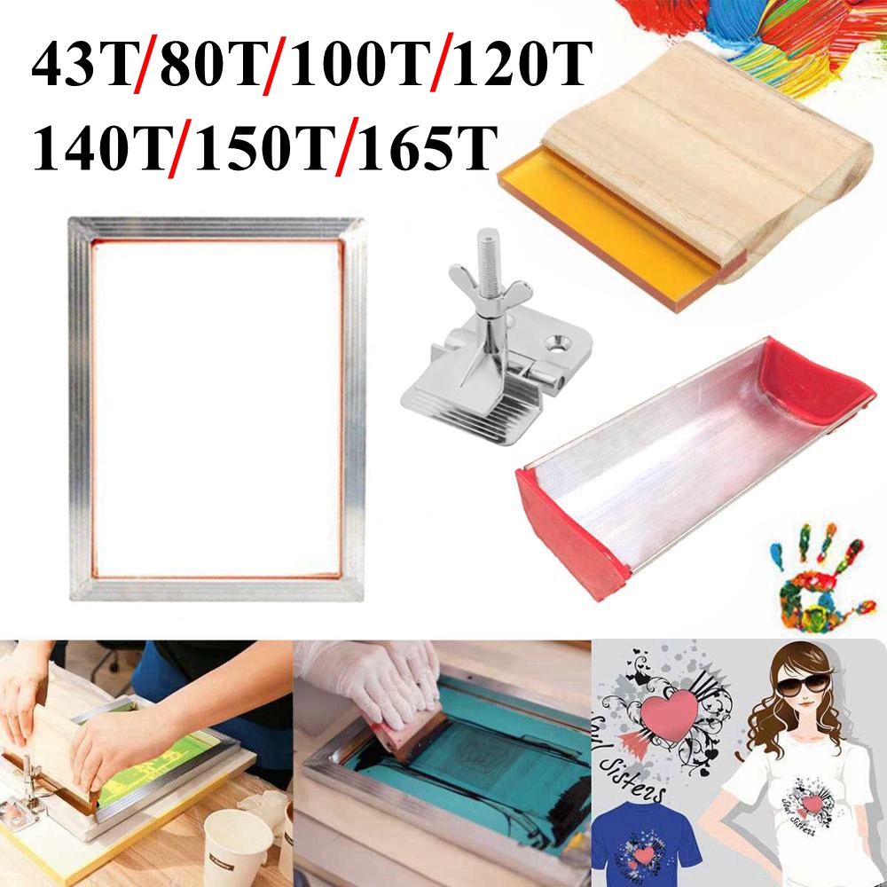Silk Screen Printing Kits Screen Printing Mesh Aluminum Frame + Hinge