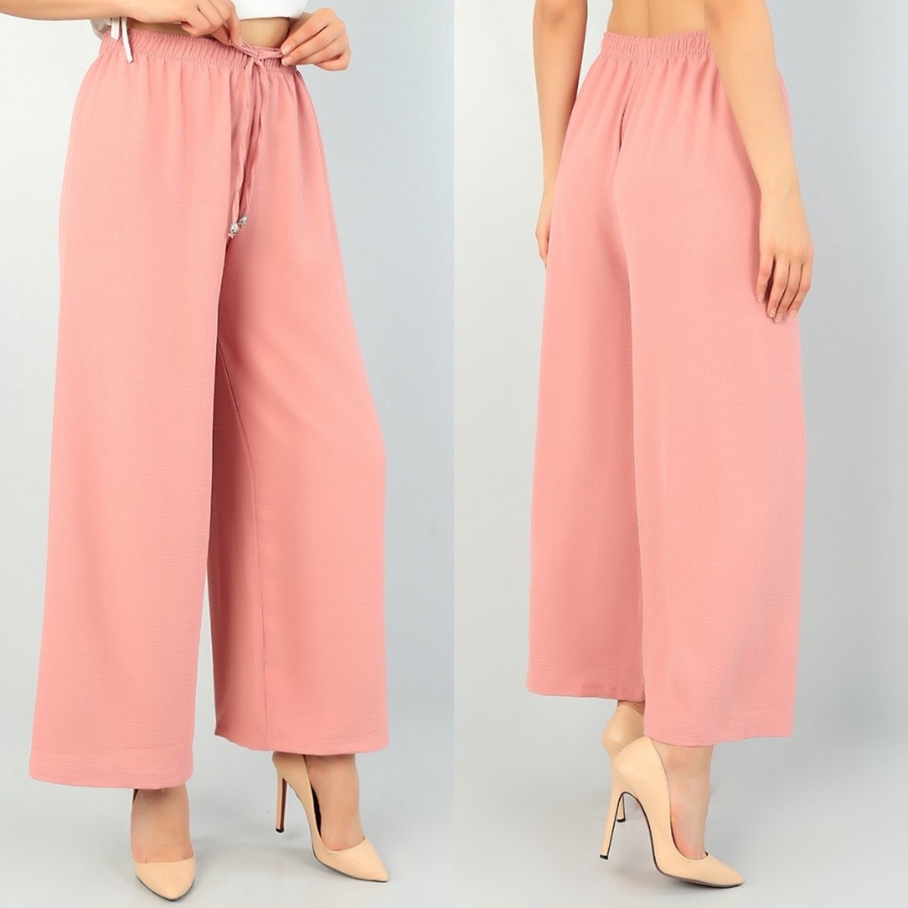 Plain Wide leg pants for women fashion casual formal high waist pants ...