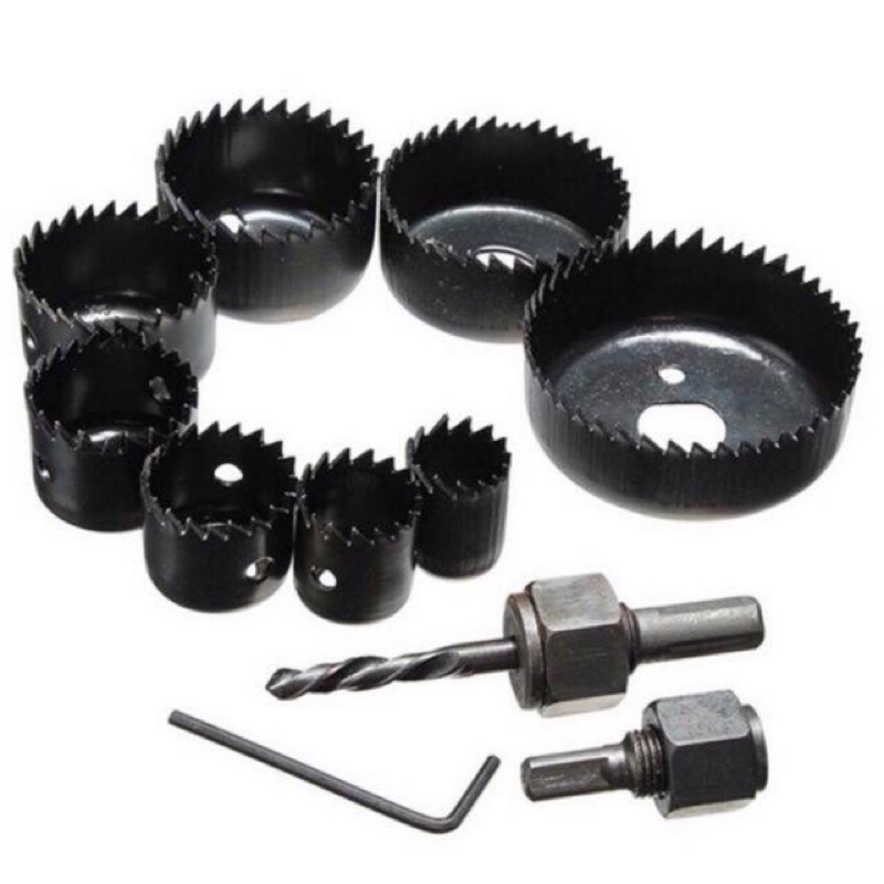 11 Pcs Hole Saw Cutting Wood Set Drill Bits Steel Drill Bits Wood ...