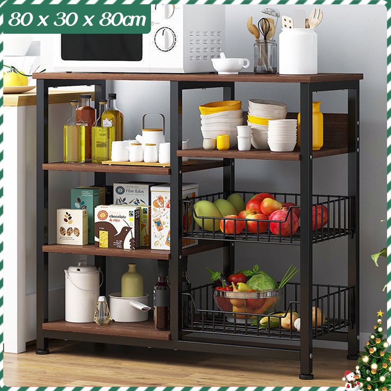 4 Layer Shelf Angle Steel Rack Heavy Duty Storage organizer Kitchen