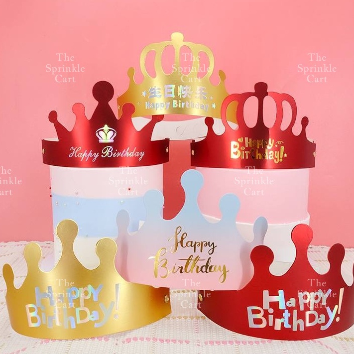 Happy Birthday Crown Cake Birthday Party Supplies Hat Birthday TSC
