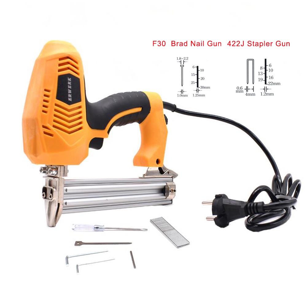 In Electric Brad Nail Staple Gun For Frame Woodworking Tools