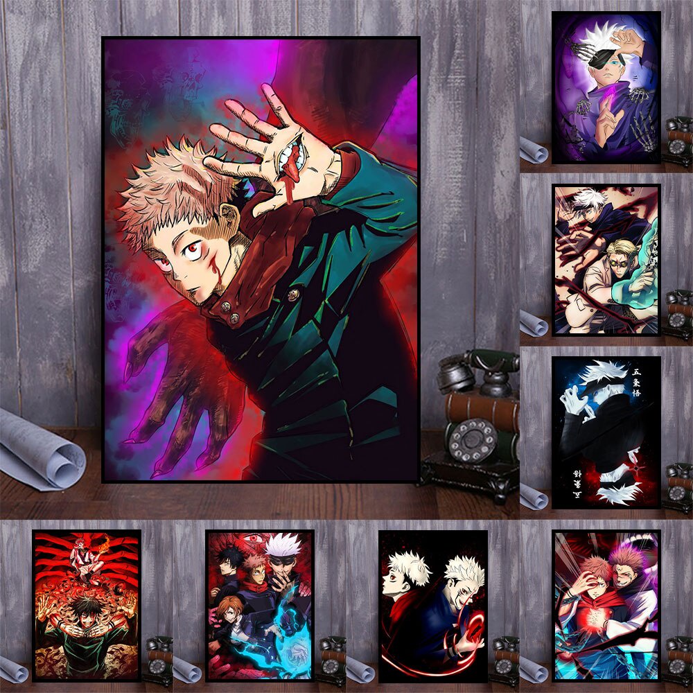 Anime Jujutsu Kaisen Posters Wall Art Prints Picture On Canvas Painting ...