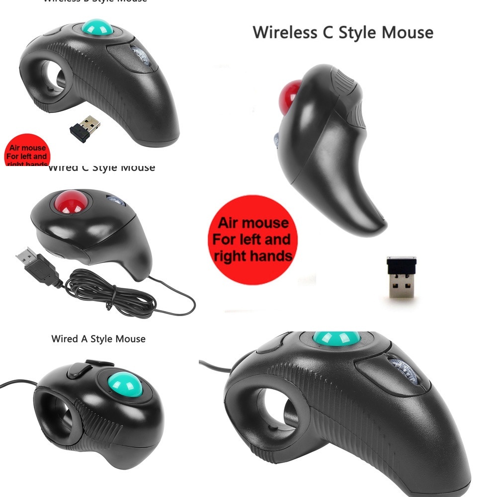 Wireless Digital Trackball Mouse Left-handed Right Mouse Handheld USB ...