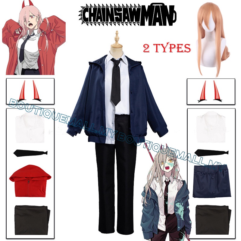 Chainsaw Man Makima Reze Power Cosplay Costume Outfit Uniform Women Girls  Anime Halloween Shirt Pants Jacket Suit - Main Image