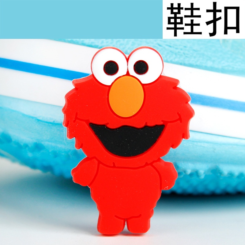 Cute Jibbitz Elmo Monster Jibbits for Croc Pins Sesame Street Shoe