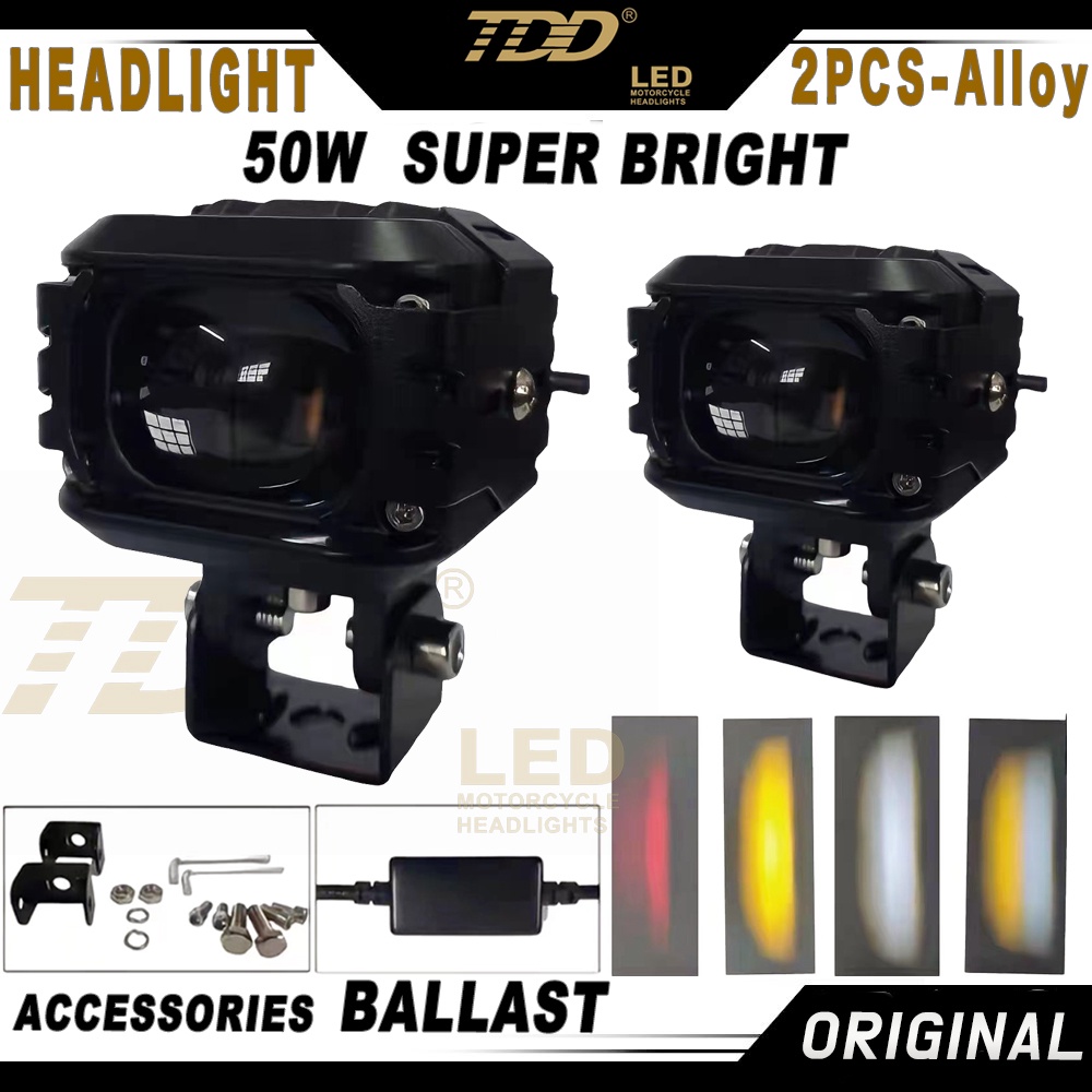 Tdd Original A Pair 50W Mini Driving Light Headlight Yellow/White Super