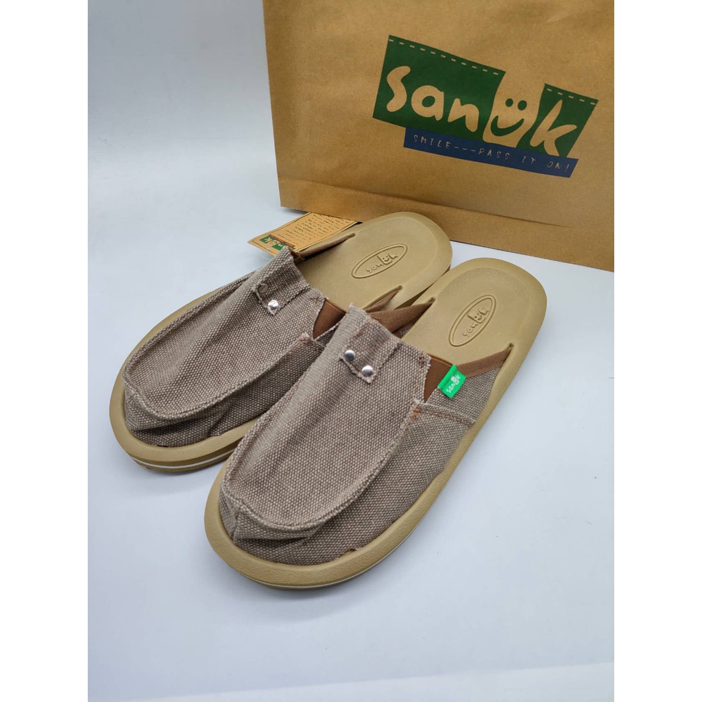 Sanuk half shoes slip on for men with paperbag Shopee Philippines