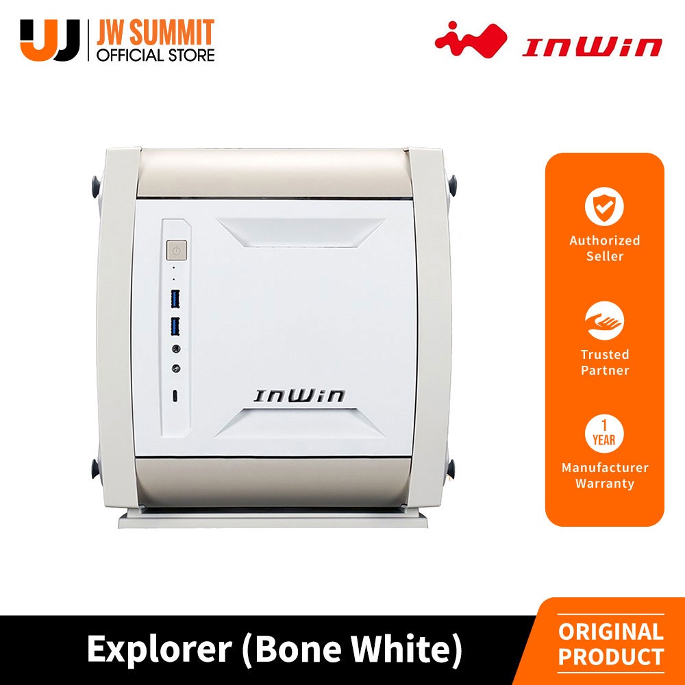 InWin Explorer Mini-ITX Tower Desktop Case, Tempered Glass, SECC, ABS ...