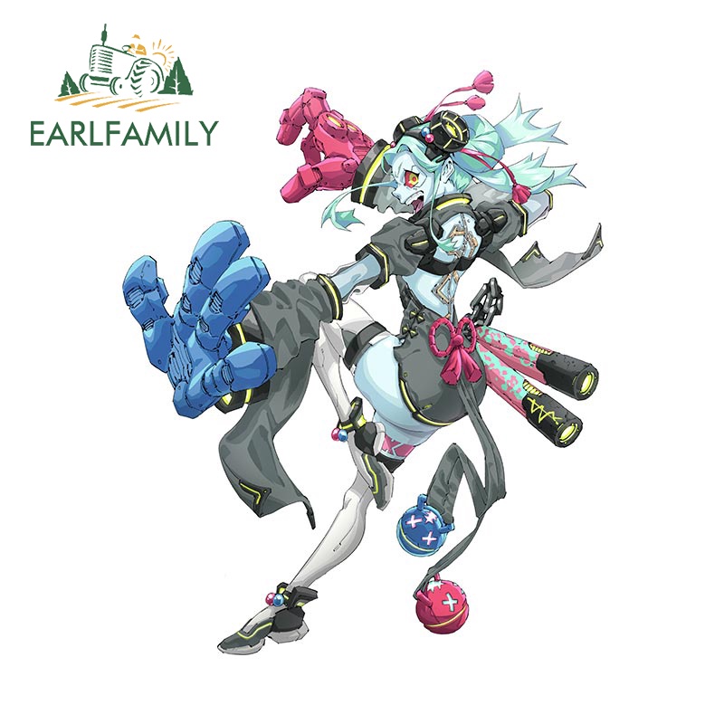 EARLFAMILY 13cm x 10.7cm Rececca Cyberpunk Edgerunner Car Styling Anime