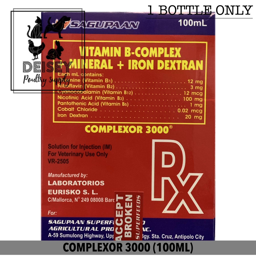 COMPLEXOR 3000 VITAMIN MINERAL IRON DEXTRAN (100ML) Shopee