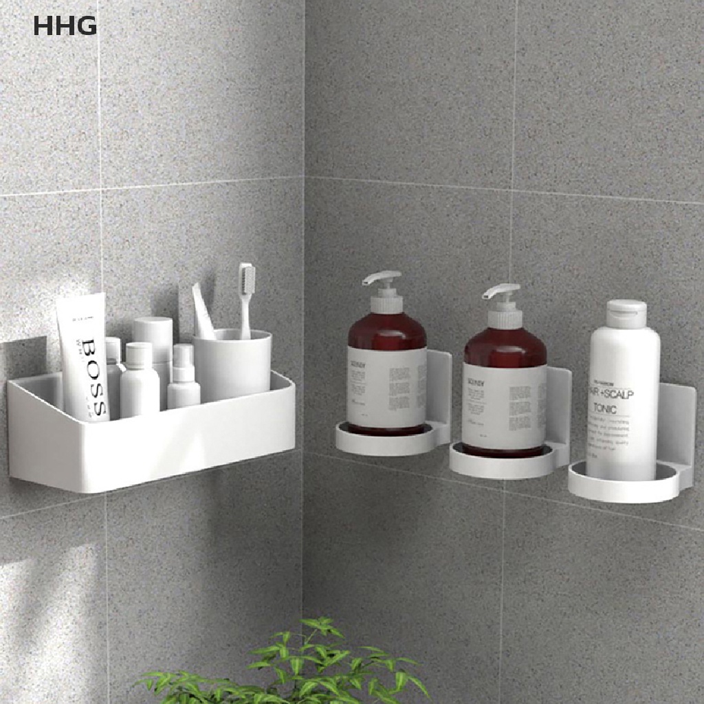 HHG Self Adhesive Bottles Holder Tray Round Wall Mounted Hand Soap ...