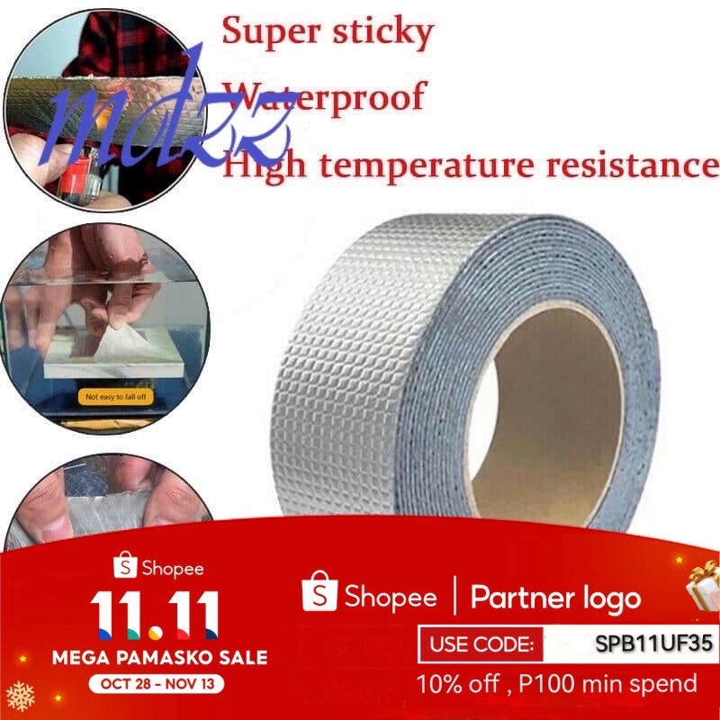 MDZZ Sticky Aluminum Foil Butyl Rubber Tape Self Adhesive Waterproof ...