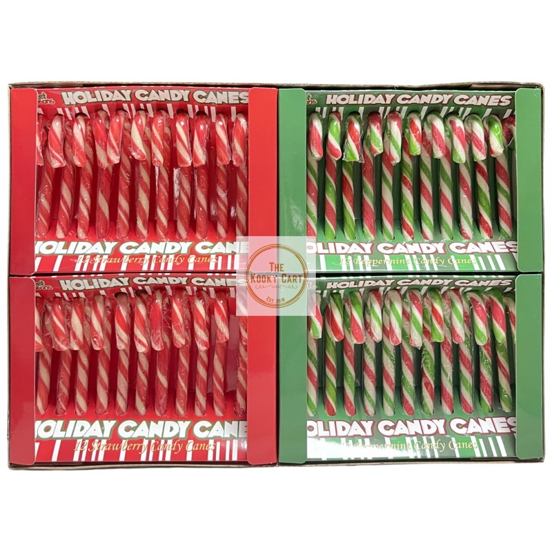 Christmas Candy Cane Edible Treats Peppermint / Strawberry Flavor