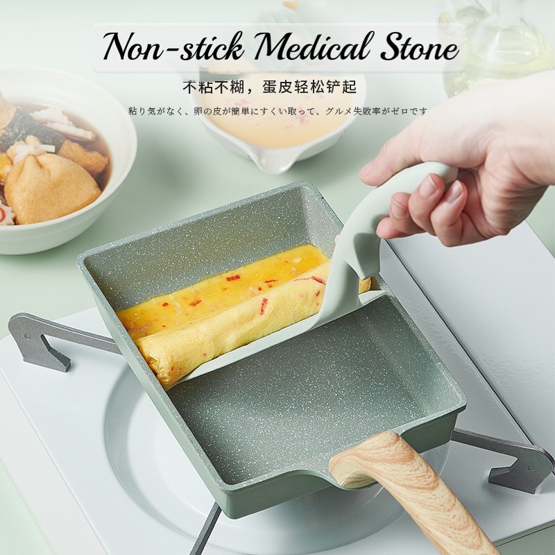 NEW Non-Stick Tamagoyaki Fry Pan Omelette Egg Pan Japanese Rectangle ...