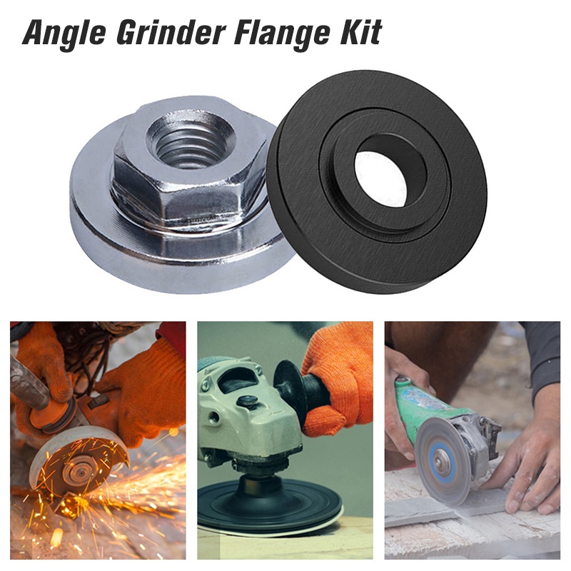 2Pcs M10 Angle Grinder Flange Kit Angle Grinder Replacement Lock Nut