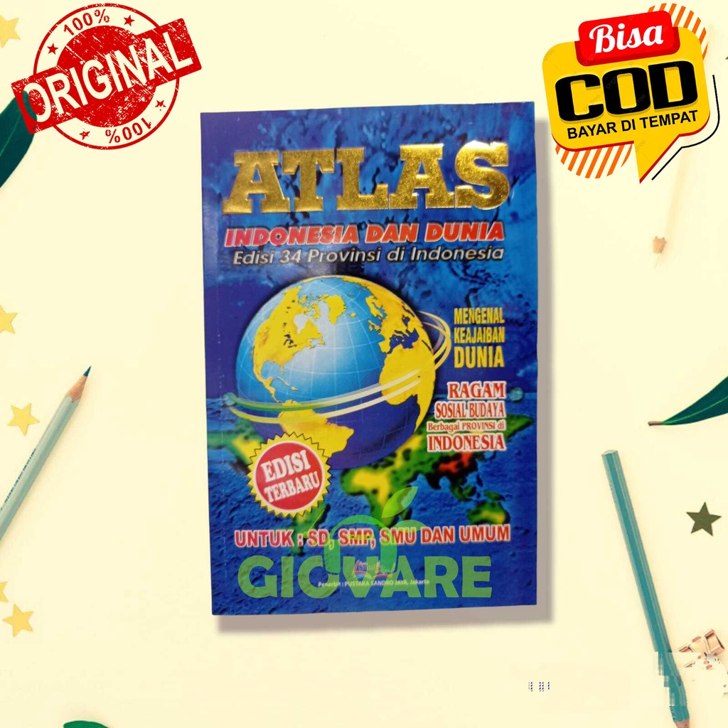 Indonesian ATLAS Book And World 34th Edition Of The Province In ...
