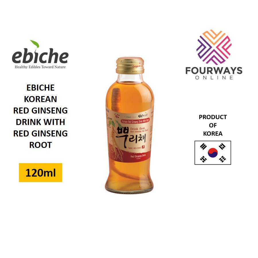 Ebiche Korean Red Ginseng Drink With Root 120ml (Bburiche) Shopee Philippines
