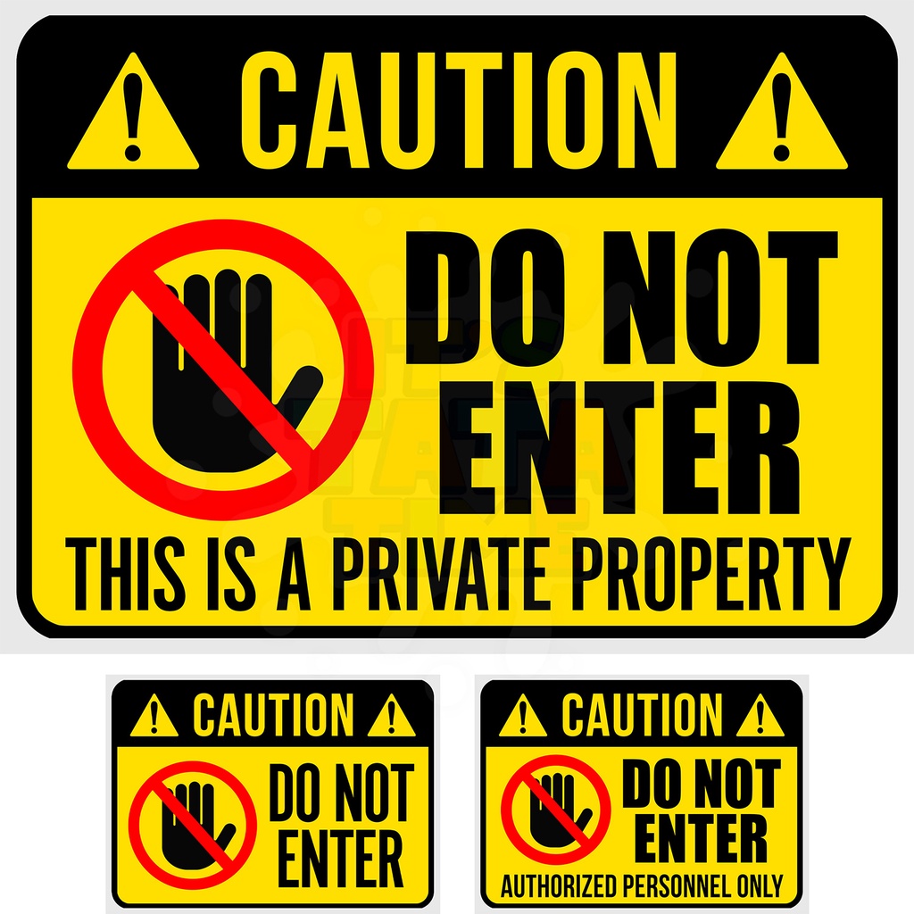 Do Not Enter Signage A4 Size