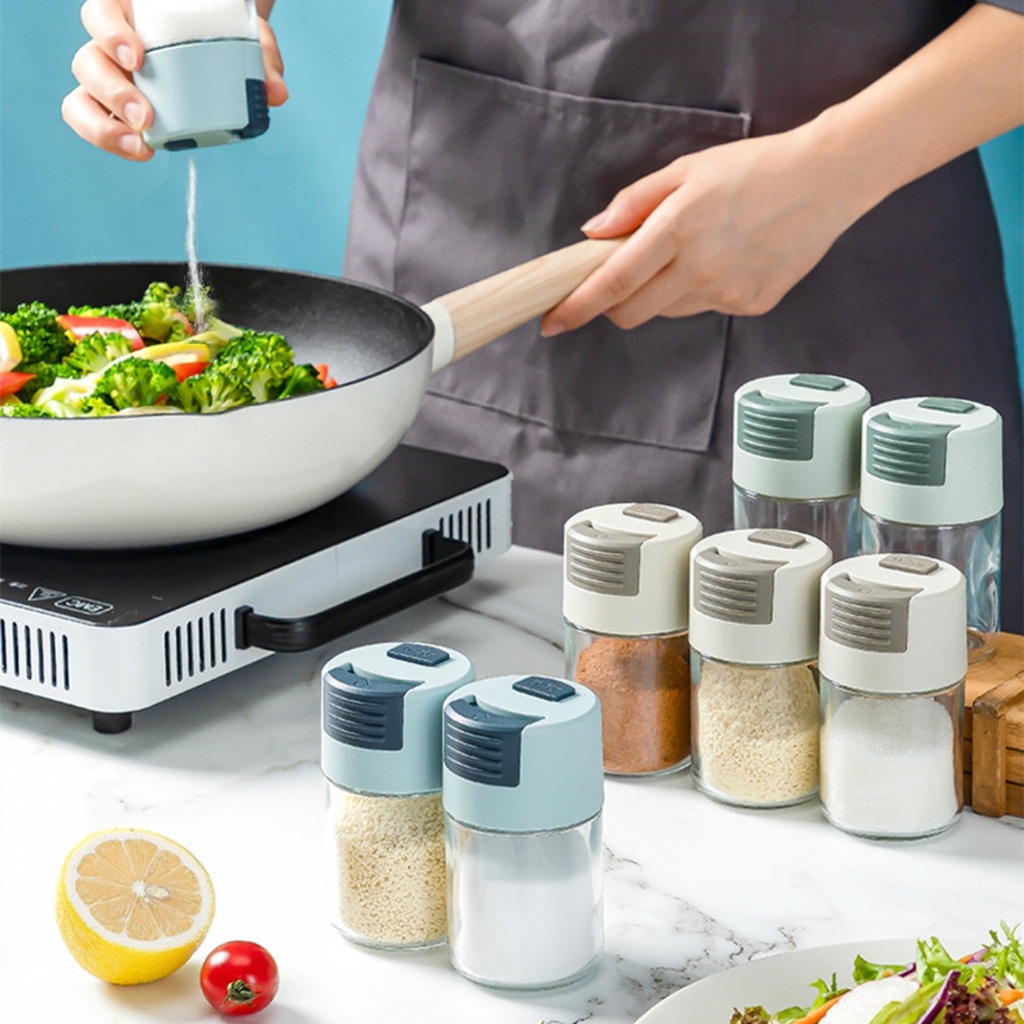 Seasoning Bottle 0.5g Press Type Control Salt Shaker 100ML Anti-caton ...