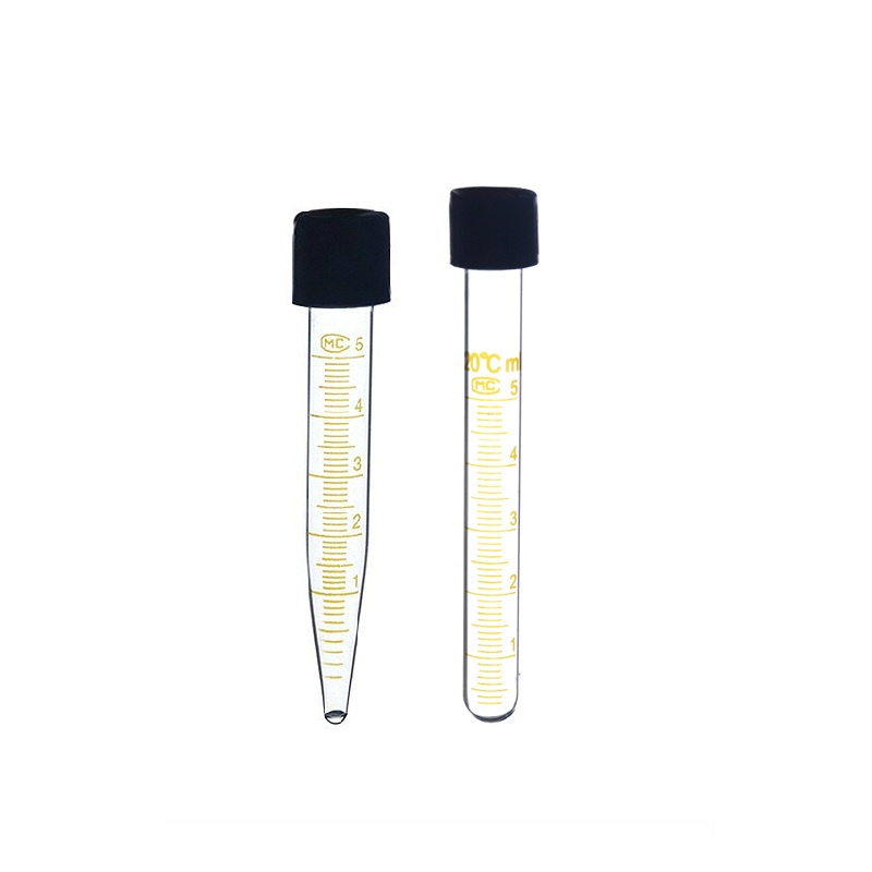 Glass Centrifuge Tube 5ml Glass Test Tubes With Screw Cap & Scale