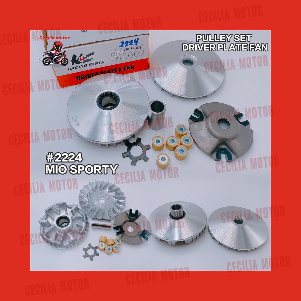 MOTORCYCLE MIO SPORTY PULLEY SET WITH DRIVE FACE AND BOLA STANDARD