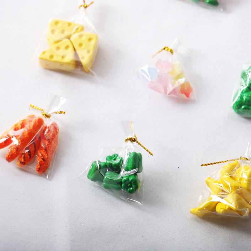 Doll house Mini Bagged Bread Vegetable Candy Miniature Food Toy OB11 ...